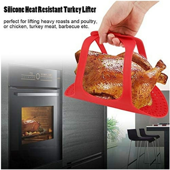 Other - Silicone turkey/roast lifter with 2 ties & basting brush